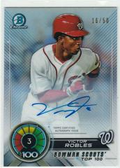 Victor Robles [Autograph Refractor] #BTP-3 Baseball Cards 2018 Bowman Scouts' Top 100 Prices