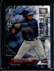 Ronald Acuna [Atomic Refractor] #RA Baseball Cards 2018 Bowman Trending Prices