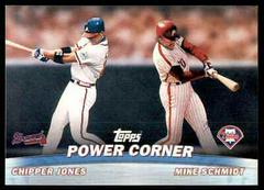Power Corner [C. Jones, M. Schmidt] Baseball Cards 2001 Topps Combos Prices