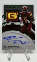 Brian Robinson Jr. [Patch Autograph Emerald] #129 Football Cards 2022 Panini Immaculate Collection Prices
