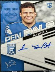 Sam LaPorta [Blue Ink] #PPSAM Football Cards 2023 Panini Donruss Elite Pen Pals Autographs Prices