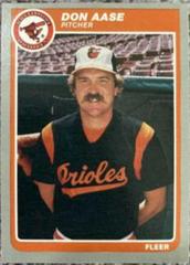 Don Aase Baseball Cards 1985 Fleer Update Prices