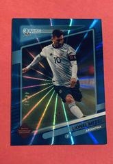 Lionel Messi [Blue Laser] Soccer Cards 2021 Panini Donruss Road to Qatar Prices