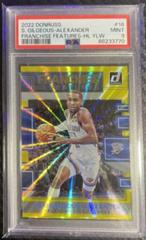 Shai Gilgeous Alexander [Yellow Laser] #18 Basketball Cards 2022 Panini Donruss Franchise Features Prices