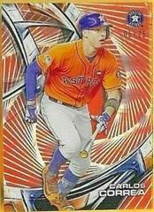 Carlos Correa [Orange Magma Diffractor] #HT-CC Baseball Cards 2016 Topps High Tek Prices