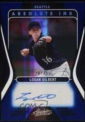 Logan Gilbert [Spectrum Blue] Baseball Cards 2022 Panini Absolute Ink Autographs Prices