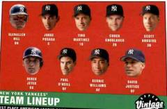 New York Yankees [Team Lineup] Baseball Cards 2001 Upper Deck Vintage Prices