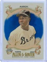 Hank Aaron [Blue Refractor] #1 Baseball Cards 2021 Topps Allen & Ginter Chrome Prices