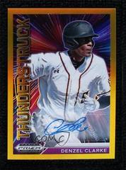 Denzel Clarke [Autograph Gold Prizm] Baseball Cards 2021 Panini Prizm Draft Picks Thunderstruck Prices
