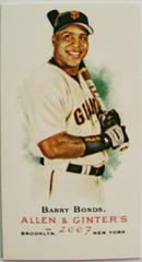 Barry Bonds [Mini] #320 Baseball Cards 2007 Topps Allen & Ginter Prices