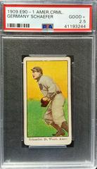 Germany Schaefer Baseball Cards 1909 E90-1 American Caramel Prices