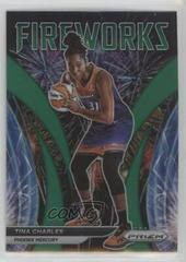 Tina Charles [Green] #4 Basketball Cards 2022 Panini Prizm WNBA Fireworks Prices