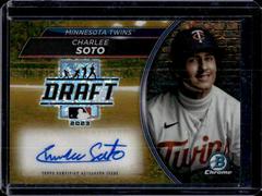 Charlee Soto [Gold Mini Diamond] Baseball Cards 2023 Bowman Draft Night Autographs Prices
