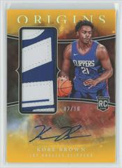 Kobe Brown [Gold] #13 Basketball Cards 2023 Panini Origins Rookie Autograph Prices