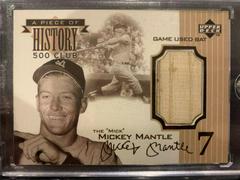 Mickey Mantle Baseball Cards 1999 Upper Deck Piece of History 500 HR Club Prices