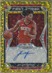 Jalen Green [Gold] #FBR-JGR Basketball Cards 2021 Panini Prizm Fast Break Rookie Autographs Prices