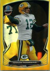 Aaron Rodgers [Gold Refractor] #21 Football Cards 2014 Bowman Chrome Prices