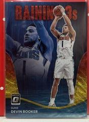 Devin Booker [Red Gold Wave] #9 Basketball Cards 2022 Panini Donruss Optic Raining 3s Prices