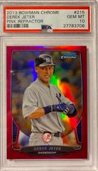 Derek Jeter [Pink Refractor] #215 Baseball Cards 2013 Bowman Chrome Prices