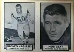 Bronko Nagurski, Herb Gray Football Cards 1962 Topps CFL Prices