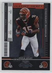Chris Henry [Playoff Ticket] #120 Football Cards 2005 Playoff Contenders Prices