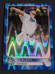 A. J. Alexy [Blue RayWave] Baseball Cards 2022 Topps Chrome Rookie Autographs Prices