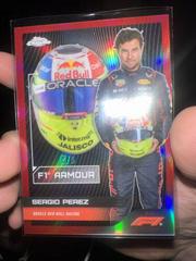 Sergio Perez [Red Refractor] #AM-SP Racing Cards 2023 Topps Chrome Formula 1 Armour Prices