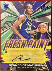 Bennedict Mathurin [Sapphire] #FP-BMI Basketball Cards 2022 Panini Court Kings Fresh Paint Autographs Prices