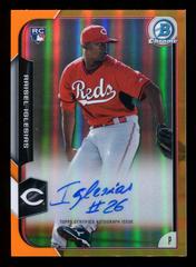 Raisel Iglesias [Orange Refractor] #RI Baseball Cards 2015 Bowman Chrome Autograph Rookies Prices