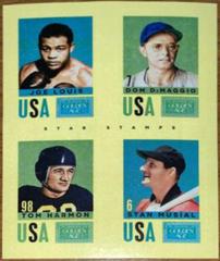 Dom DiMaggio, Tom Harmon, Joe Louis, Stan Musial Baseball Cards 2014 Panini Golden Age Star Stamps Prices