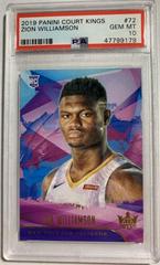 Zion Williamson #72 Basketball Cards 2019 Panini Court Kings Prices