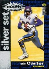 Cris Carter [Silver 9/17] #C21 Football Cards 1995 Collector's Choice Crash the Game Prices
