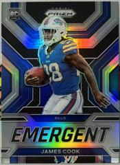 James Cook [Silver] #E-13 Football Cards 2022 Panini Prizm Emergent Prices