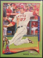 Mike Trout [Green] #1 Baseball Cards 2014 Topps Prices