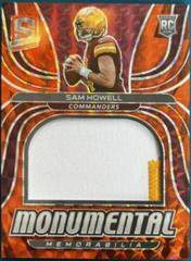 Sam Howell [Neon Orange] #MME-SHO Football Cards 2022 Panini Spectra Monumental Memorabilia Prices
