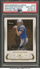 Matthew Stafford [Significant Signatures Gold] #220 Football Cards 2009 Panini Donruss Classics Prices