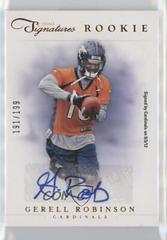 Gerell Robinson [Autograph Gold] #195 Football Cards 2012 Panini Prime Signatures Prices