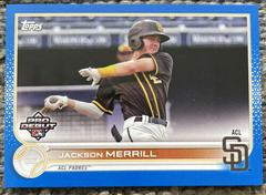 Jackson Merrill [Blue] #PD-103 Baseball Cards 2022 Topps Pro Debut Prices