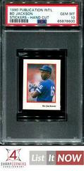 Bo Jackson Baseball Cards 1990 Publication Int'l Stickers Hand Cut Prices