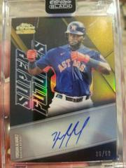Yordan Alvarez [Gold Refractor] #SFA-YA Baseball Cards 2021 Topps Chrome Black Super Futures Autographs Prices