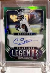 Courtland Sutton [Green] #AL-CS Football Cards 2022 Panini Absolute Legends Signatures Prices