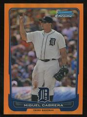 Miguel Cabrera [Orange Refractor] #36 Baseball Cards 2012 Bowman Chrome Prices