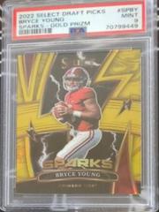 Bryce Young [Gold] Football Cards 2022 Panini Select Draft Picks Sparks Prices