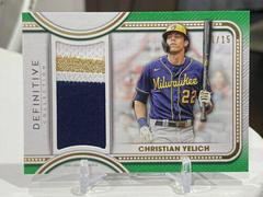 Christian Yelich Baseball Cards 2022 Topps Definitive Jumbo Relic Collection Prices
