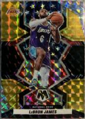 LeBron James [Choice Black Gold] #246 Basketball Cards 2021 Panini Mosaic Prices