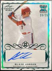 Blaze Jordan [Green] Baseball Cards 2020 Leaf Trinity Autographs Prices