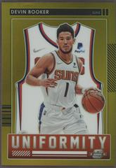 Devin Booker [Gold] Basketball Cards 2021 Panini Contenders Optic Uniformity Prices