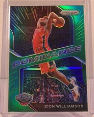 Zion Williamson [Green Prizm] #15 Basketball Cards 2020 Panini Prizm Dominance Prices