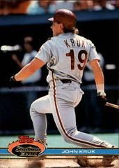 John Kruk #227 Baseball Cards 1991 Stadium Club Prices