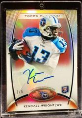 Kendall Wright [Red Refractor Autograph] #118 Football Cards 2012 Topps Platinum Prices